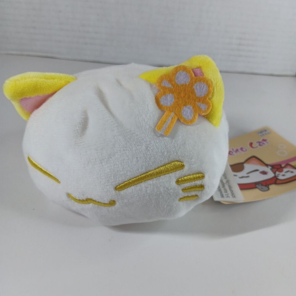 Furyu Round 1 One Exclusive Nemuneko Cat Plush Toy Yellow Anime 2025 6" Inch